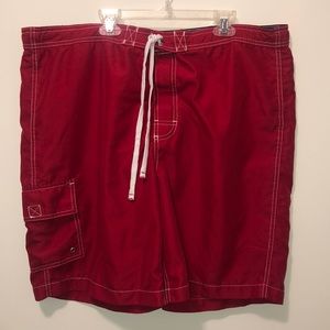 Men’s Merona Red Swimming Trunks